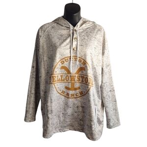 Yellowstone Women's Gray Orange Hoodie Size XL